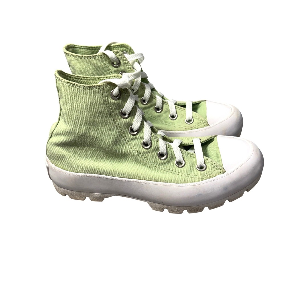 Converse Chuck Taylor All Star Lugged 2.0 High Platform Sneakers Green Womens 6 - Picture 2 of 10